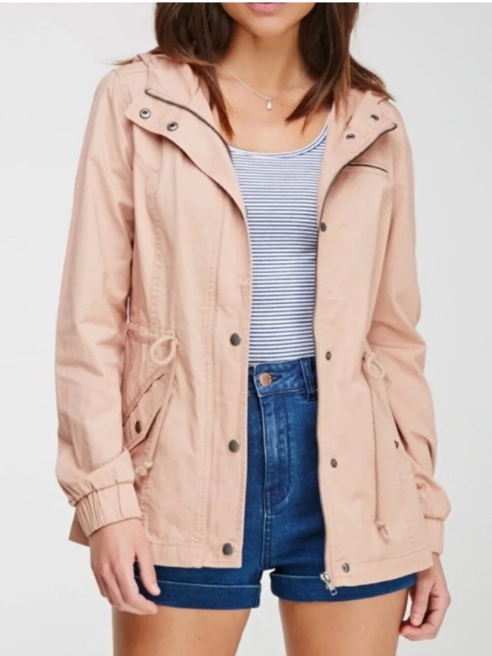Forever 21 Sz S Utility Jacket Blush